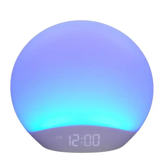 Reacher R7 Sunrise Alarm Clock Sound Machine Night Light Sleep Aid White EUC - Picture 1 of 12